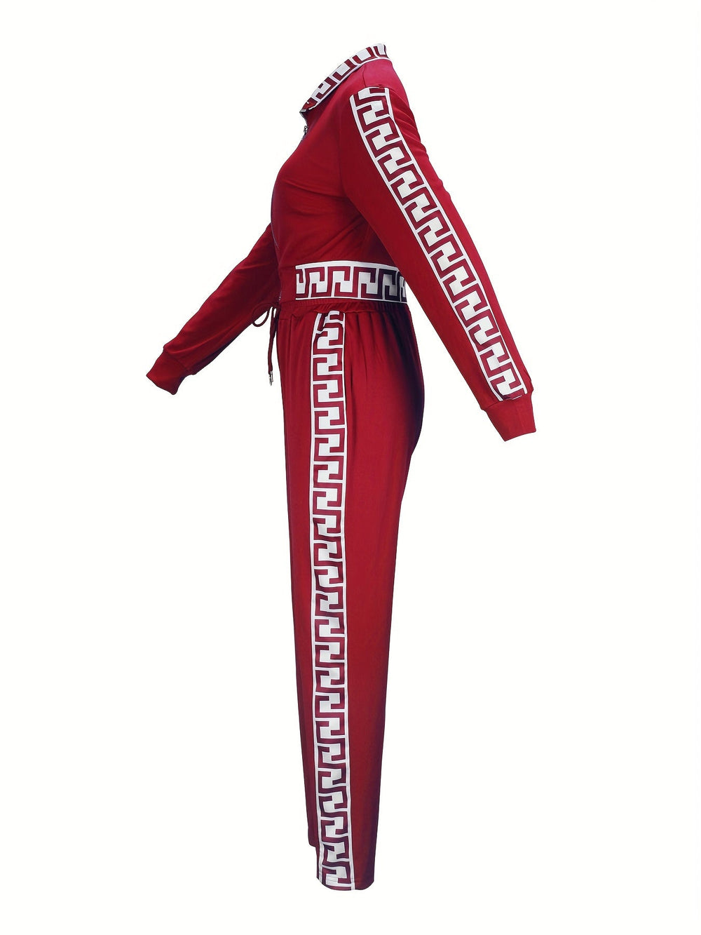 Sportblus och byxor med printdetaljer