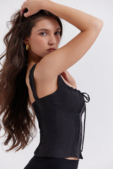 Svart topp med textur