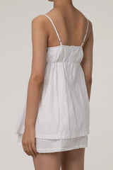 White babydoll mini dress