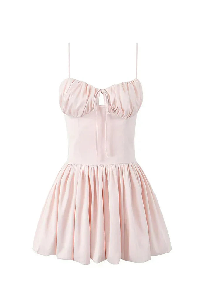 Light pink bubble mini dress