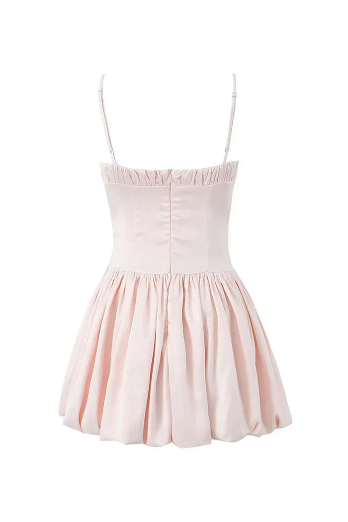 Light pink bubble mini dress