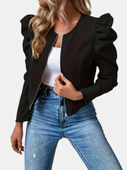 Svart jacka med puffärmar