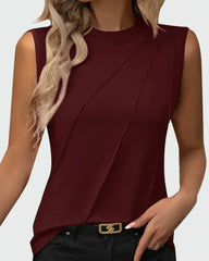 Sleeveless draped top