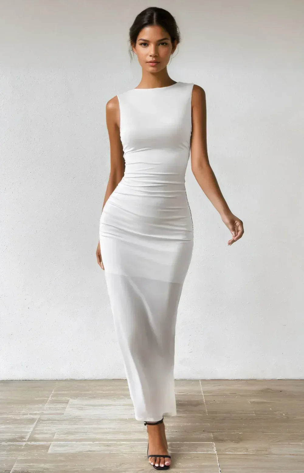 Elegant white long dress