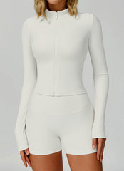 Sports training set - zip-up top and shorts