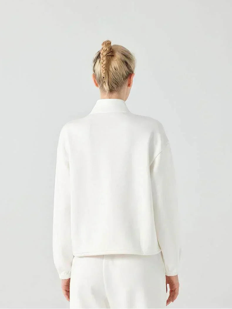 Jacket with zipper and stand-up collar