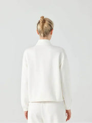 Jacket with zipper and stand-up collar