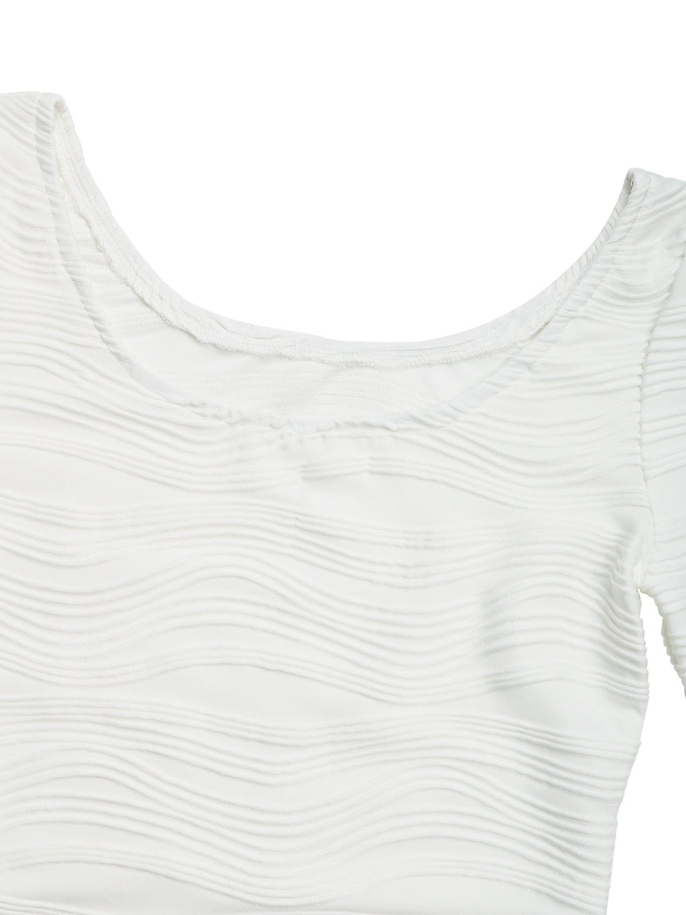 Långärmad vit blus med smal passform