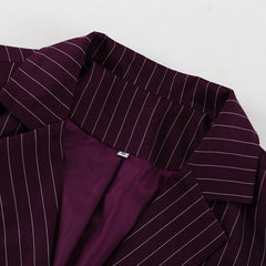 Lös elegant randig blazer