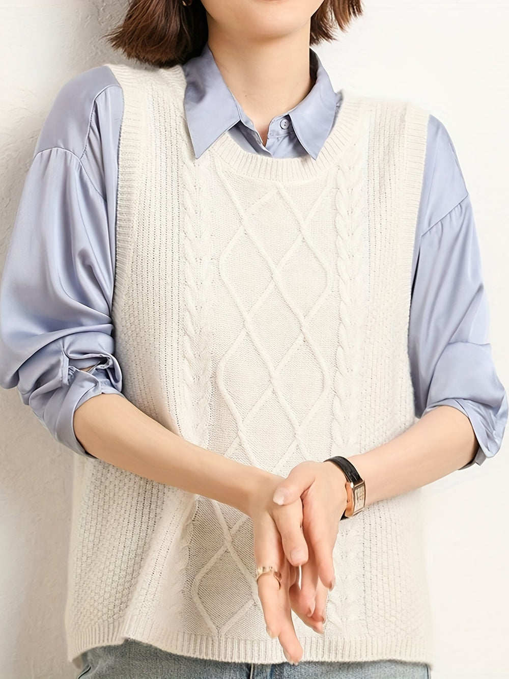 Cardigan stickad tröja