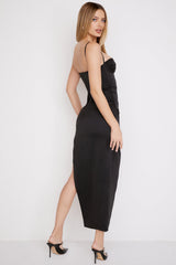 Veckad korsett midiklänning