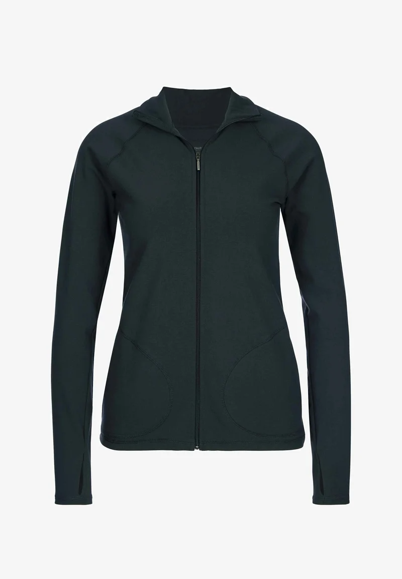 Black sports vest with zipper