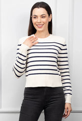Striped knit sweater