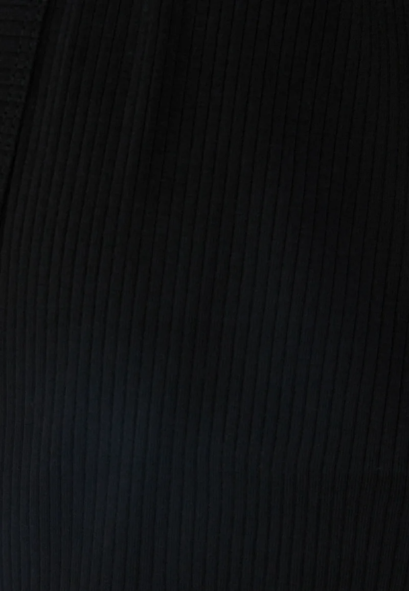 Black ribbed bodycon mini dress