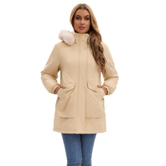 Parkas with hood and soft hood edge - practical pockets
