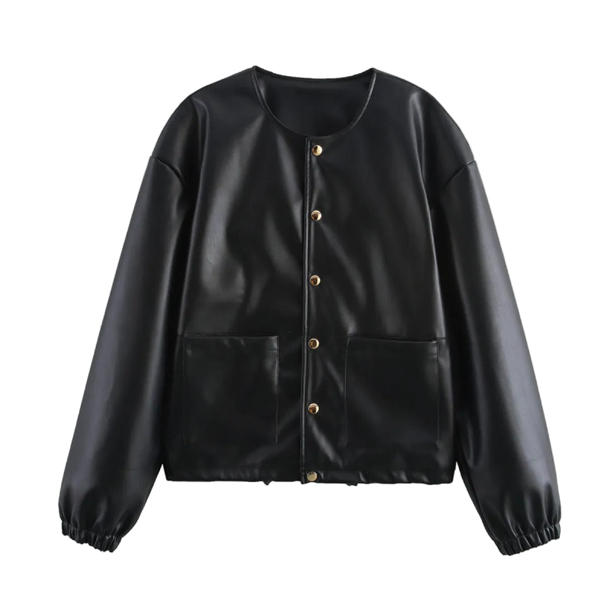 Black short jacket with buttons