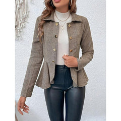 Herringbone peplum jacket