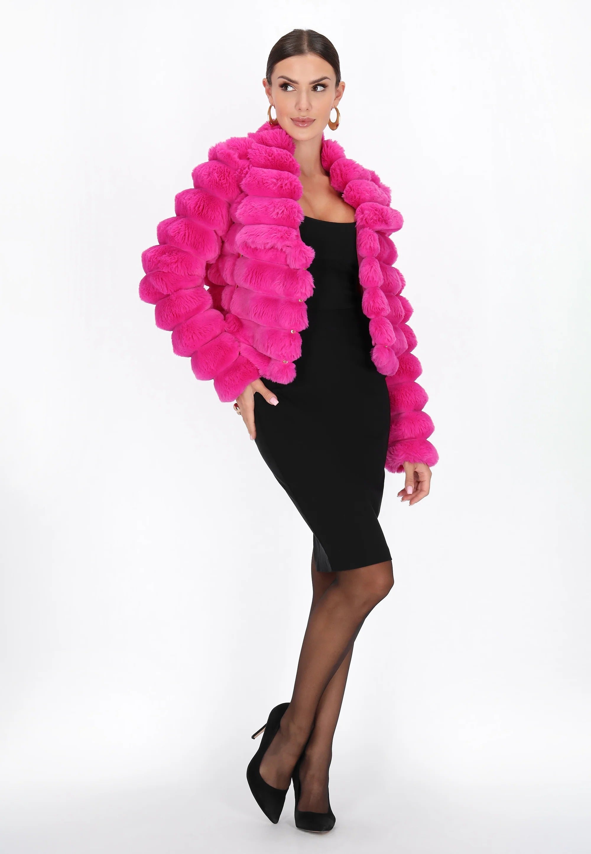 Textured short statement jacket with volume