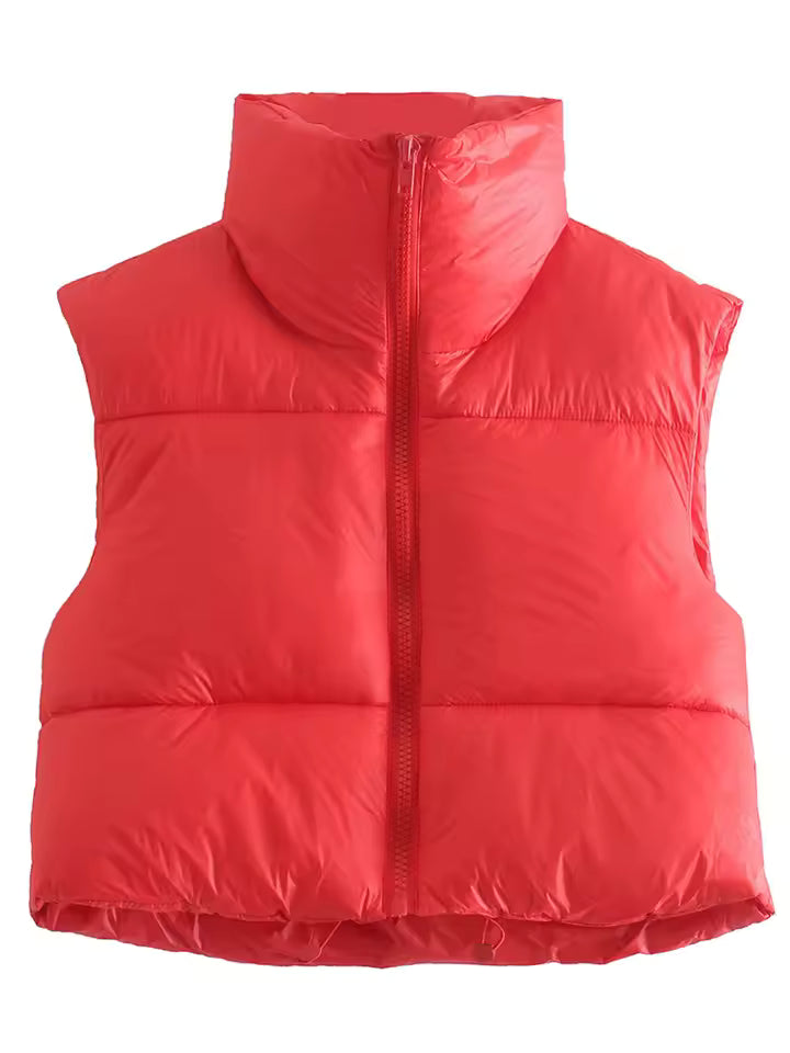 Short quilted vest