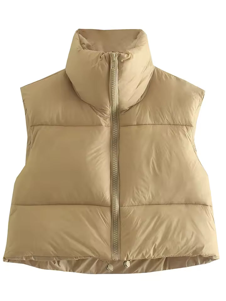 Short quilted vest