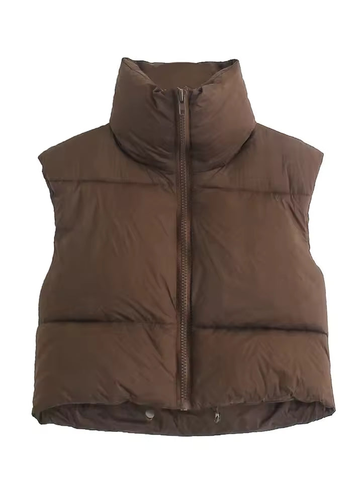 Short quilted vest