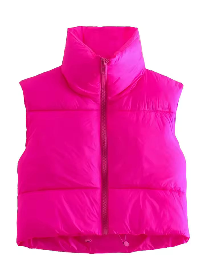 Short quilted vest