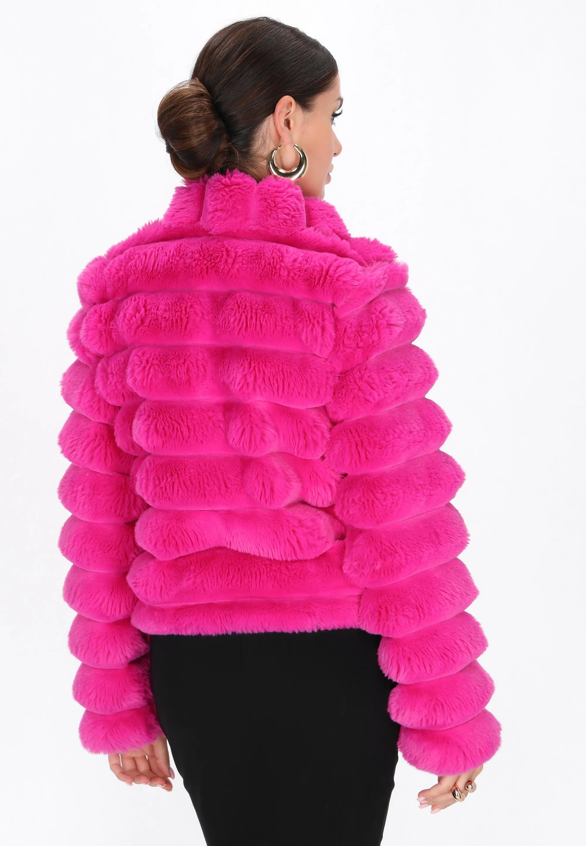 Textured short statement jacket with volume