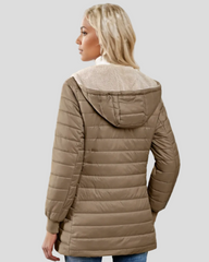 Quilted jacket with hood – soft lining, medium length