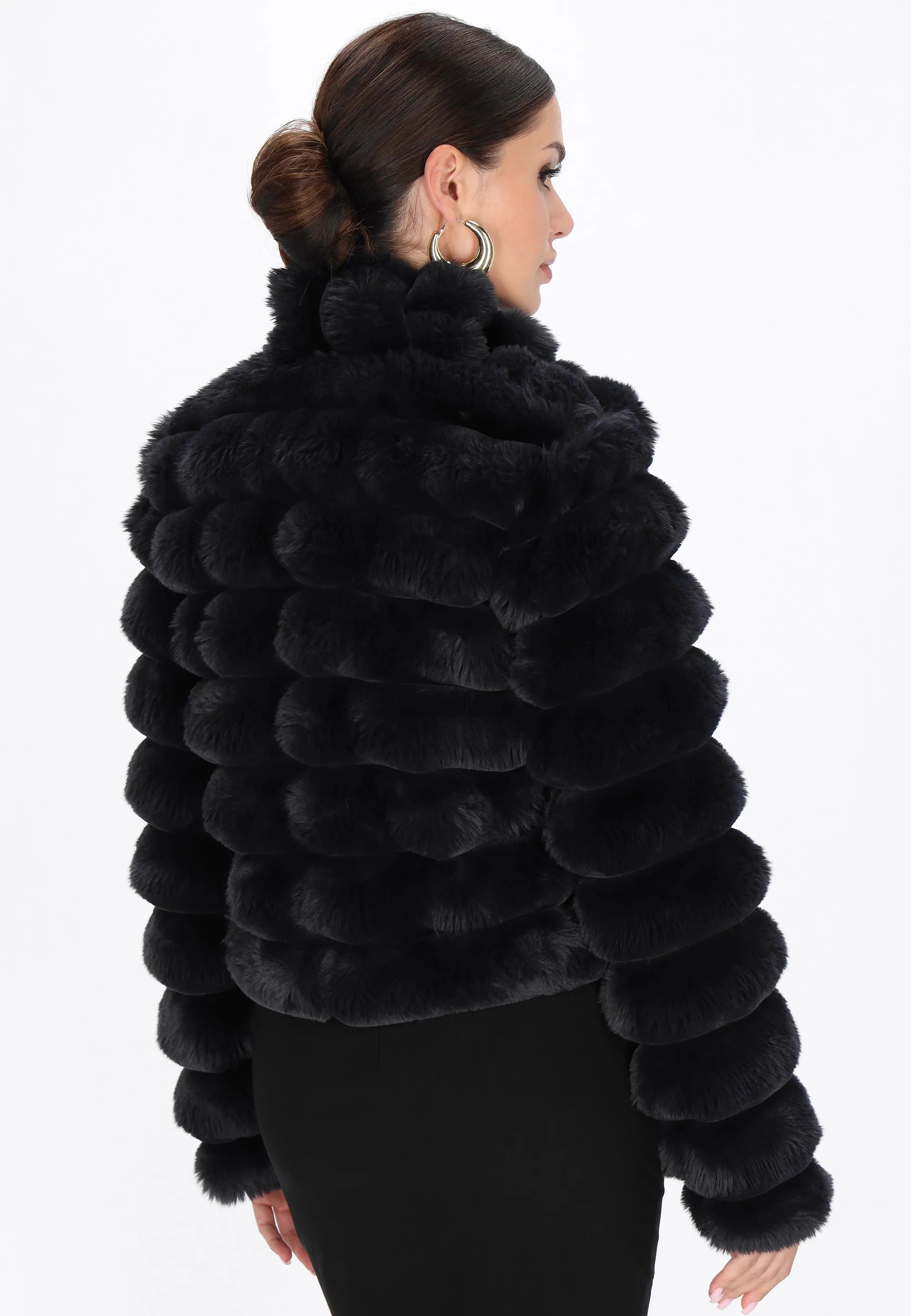 Textured short statement jacket with volume