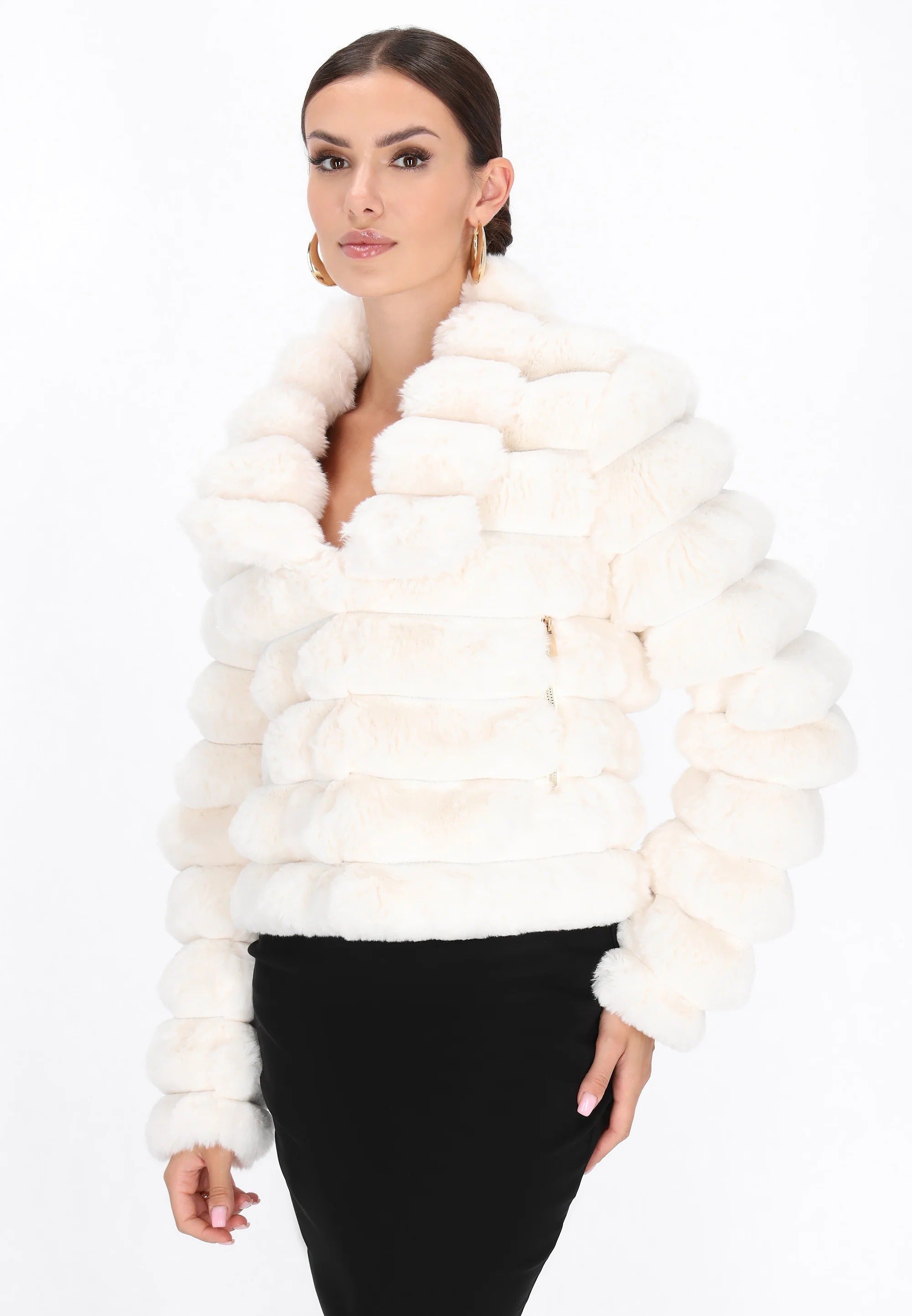 Textured short statement jacket with volume