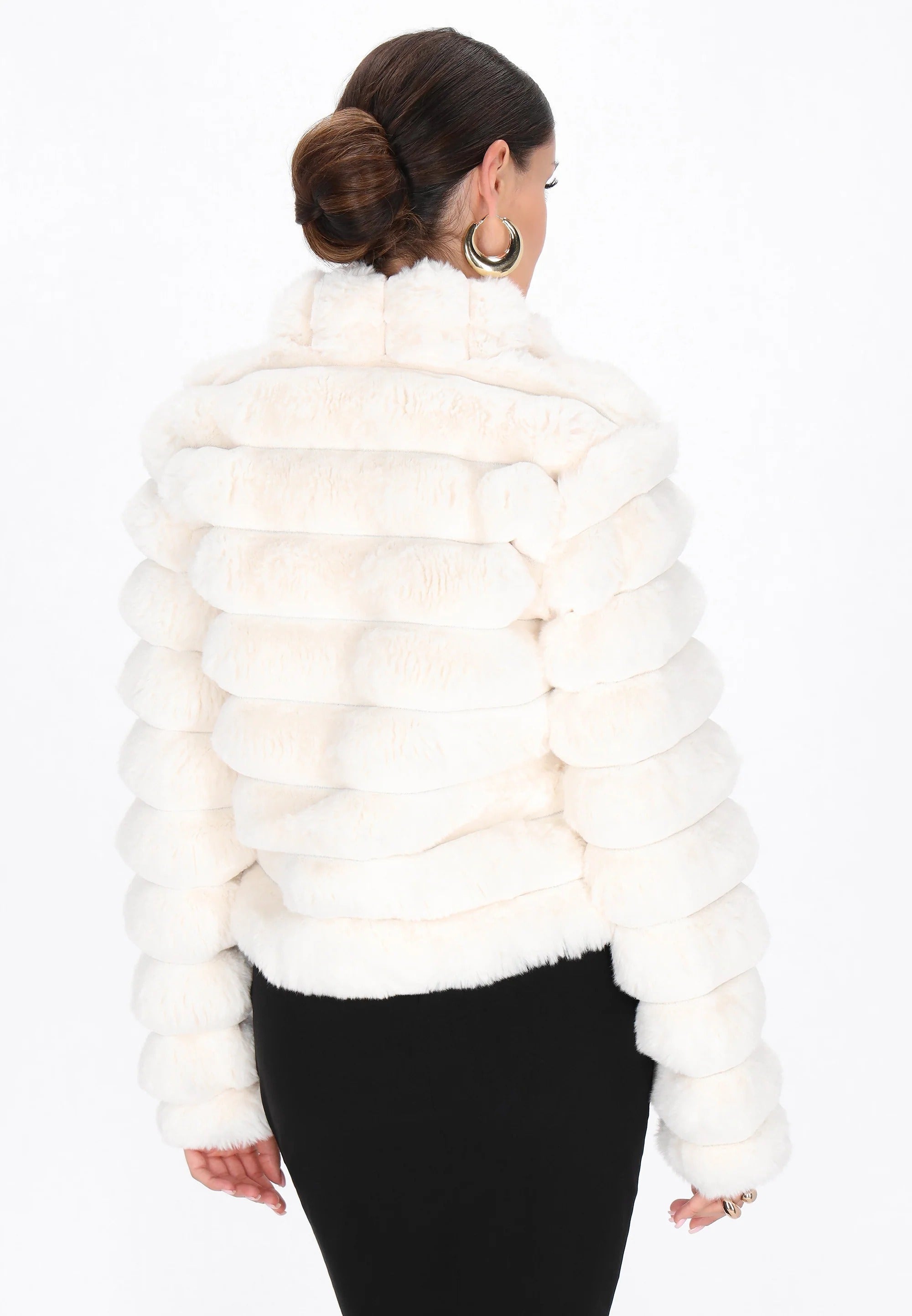 Textured short statement jacket with volume