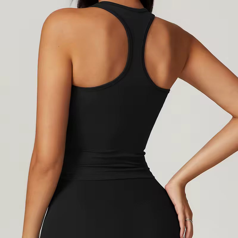 Sports top with square neck