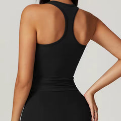 Sports top with square neck