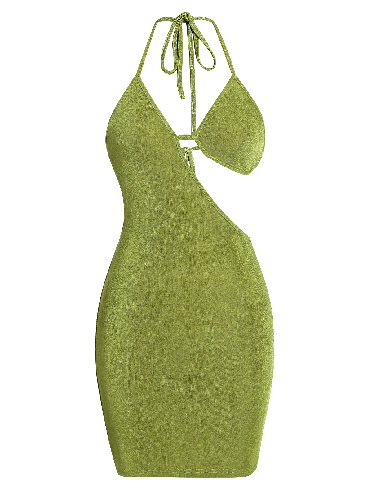 Asymmetrical backless mini dress