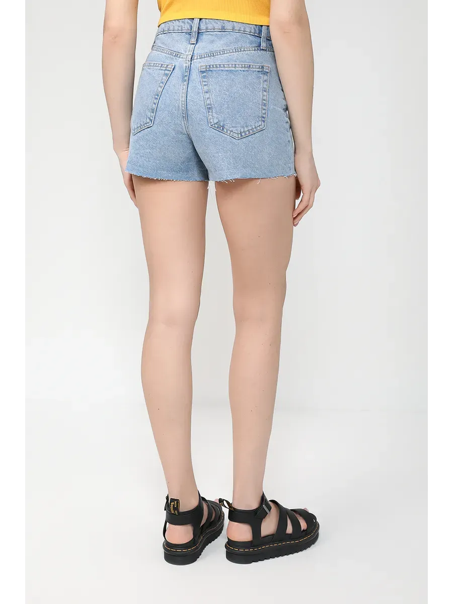 Light blue denim shorts