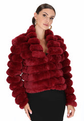 Textured short statement jacket with volume