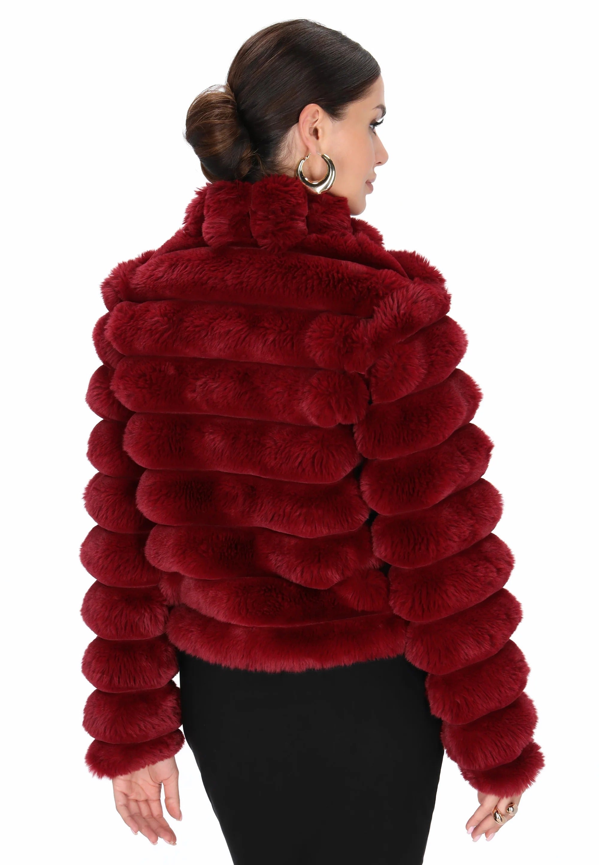 Textured short statement jacket with volume