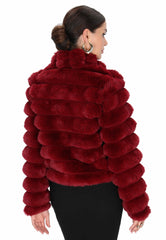 Textured short statement jacket with volume