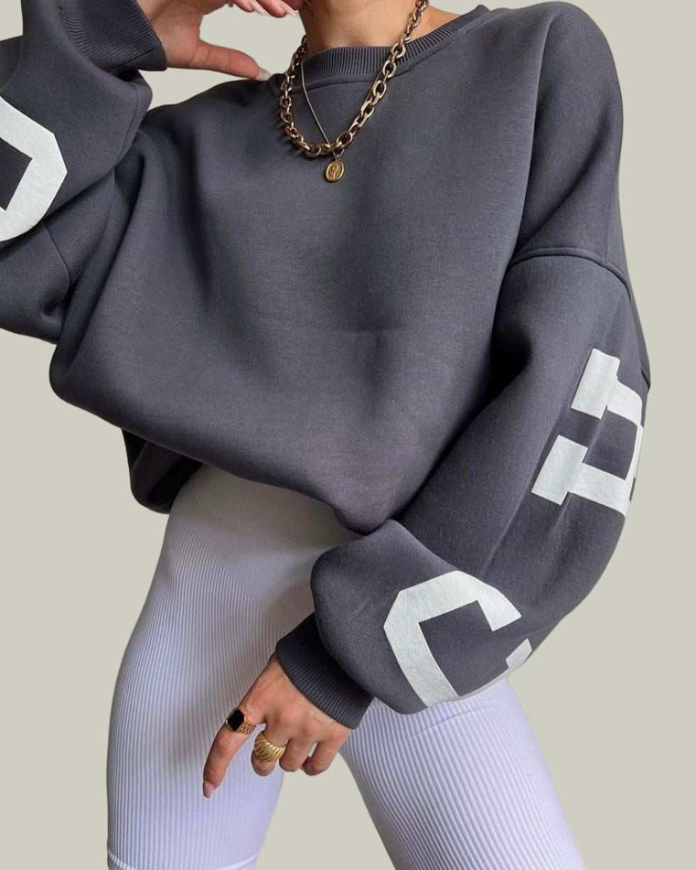 Chicago sweatshirt with ribbed edges