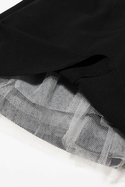 Corset midi dress with lace and thin straps