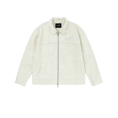 Hooded textured zip shirt jacket