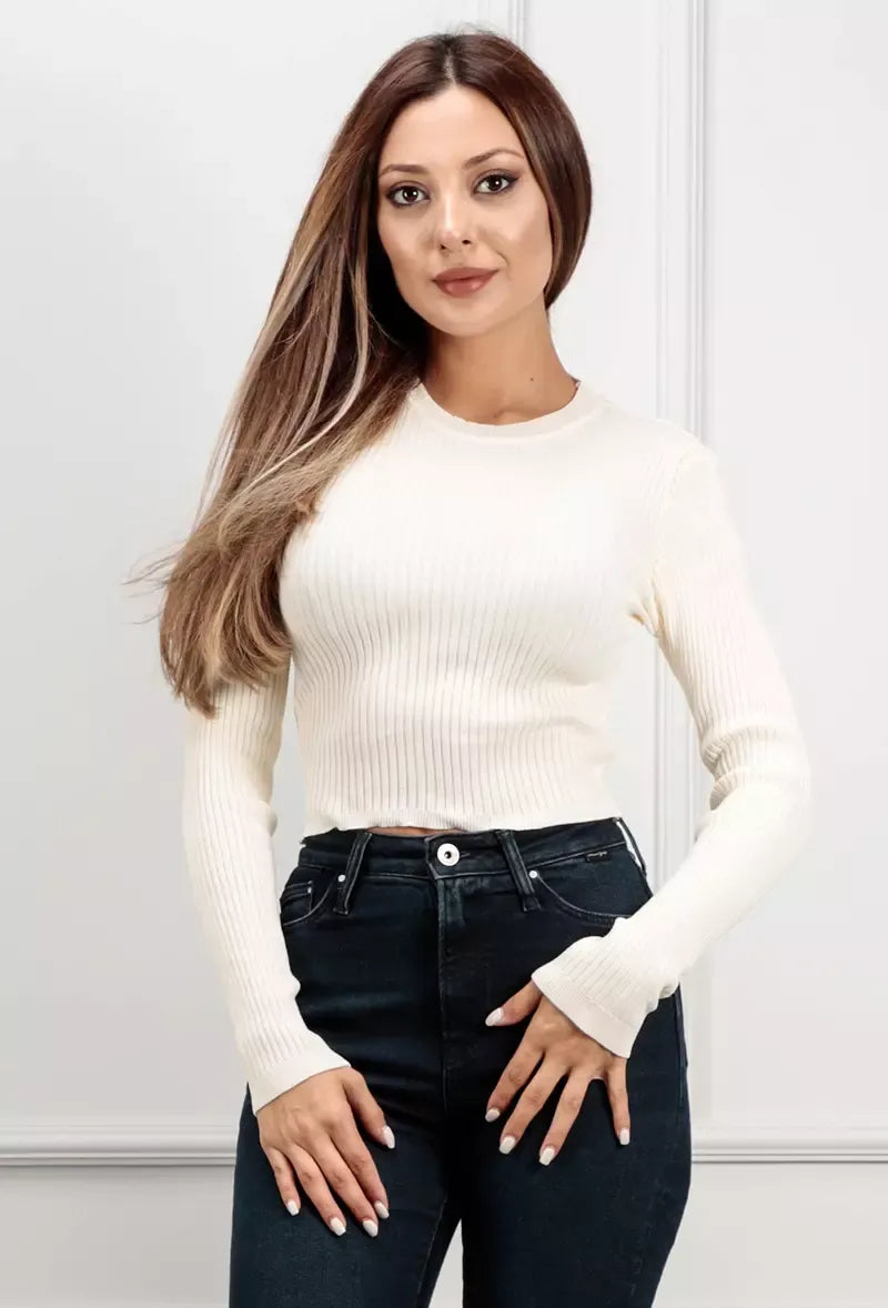 Ribbed cropped sweater