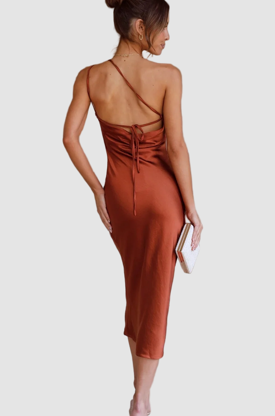 imgi 4 one shoulder straps sheath tea length wedding guest dress 3