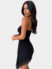 Strapless bodycon mini dress