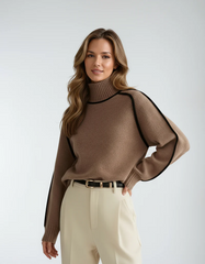 Structured high neck sweater