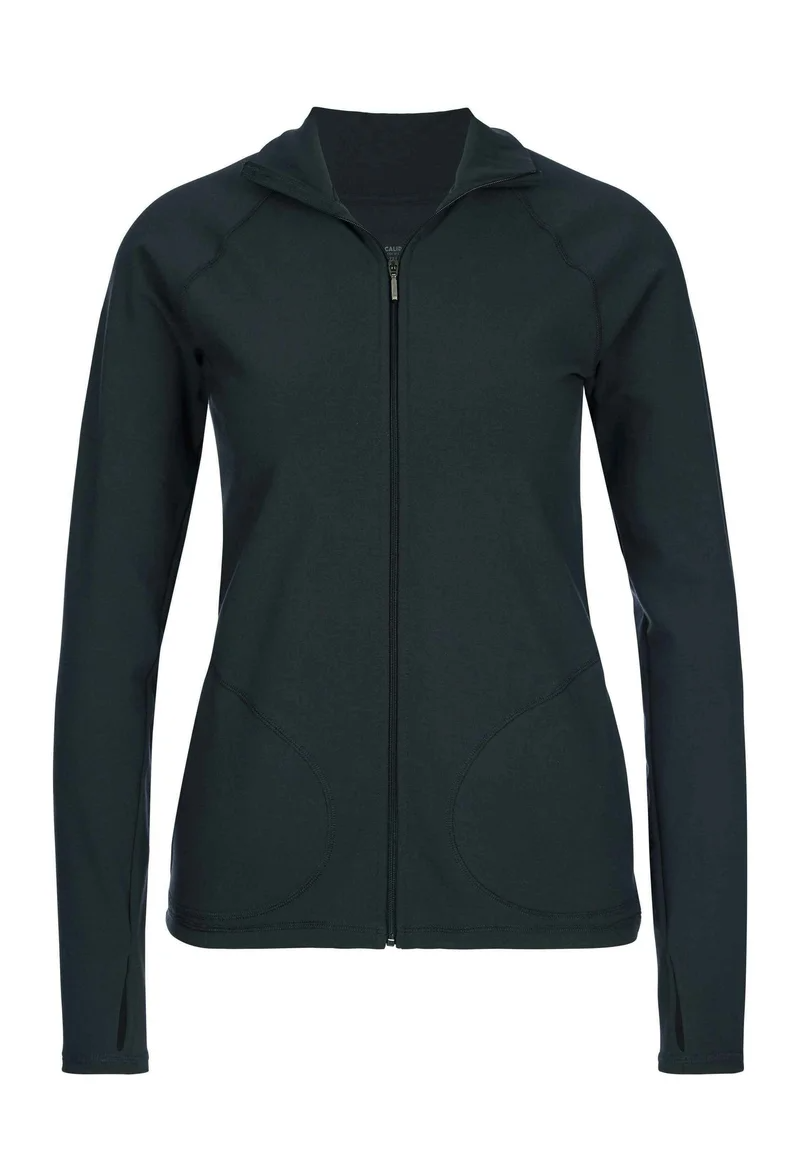 Black sports vest with zipper