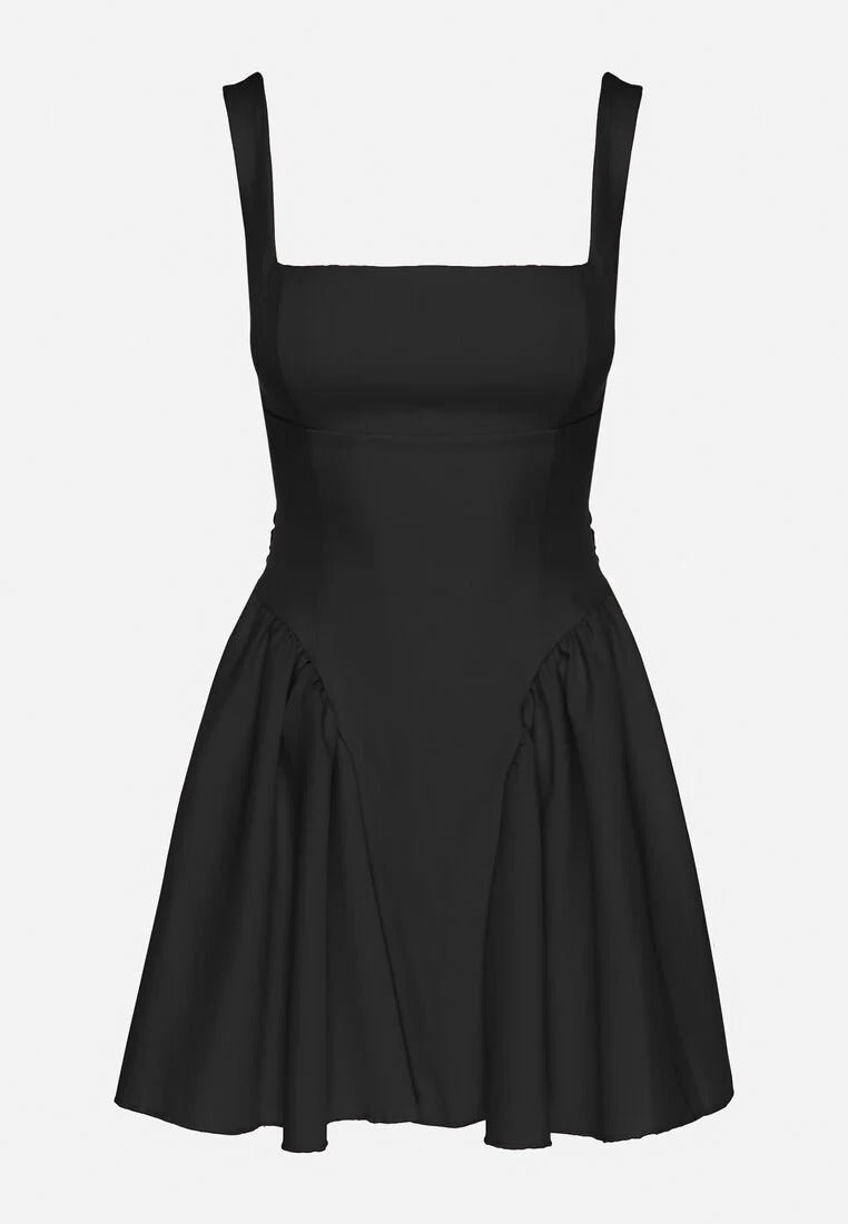 Sleeveless square neck mini dress