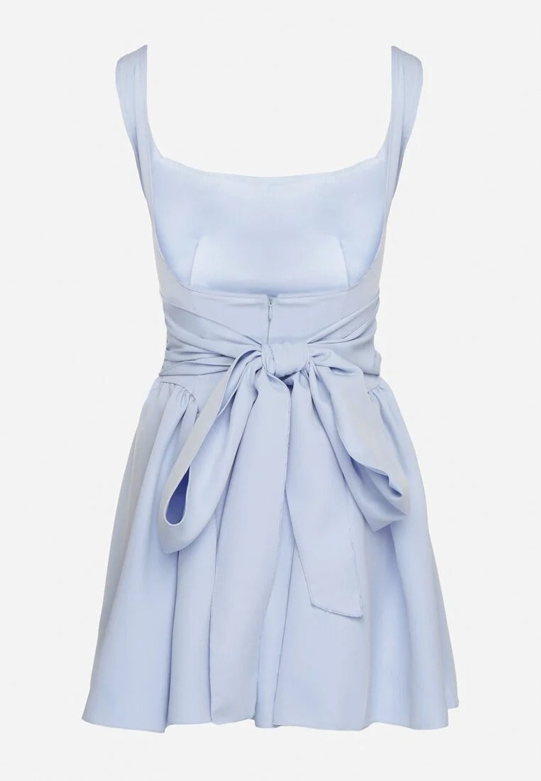 Sleeveless square neck mini dress