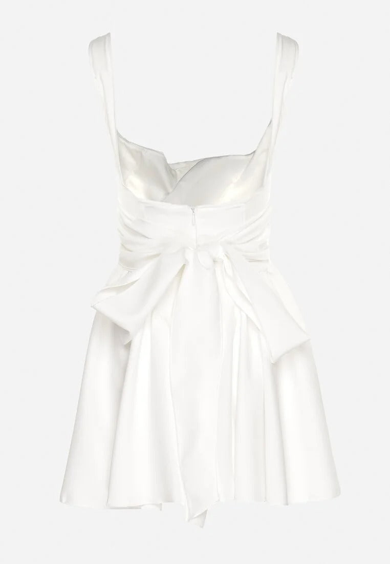 Sleeveless square neck mini dress