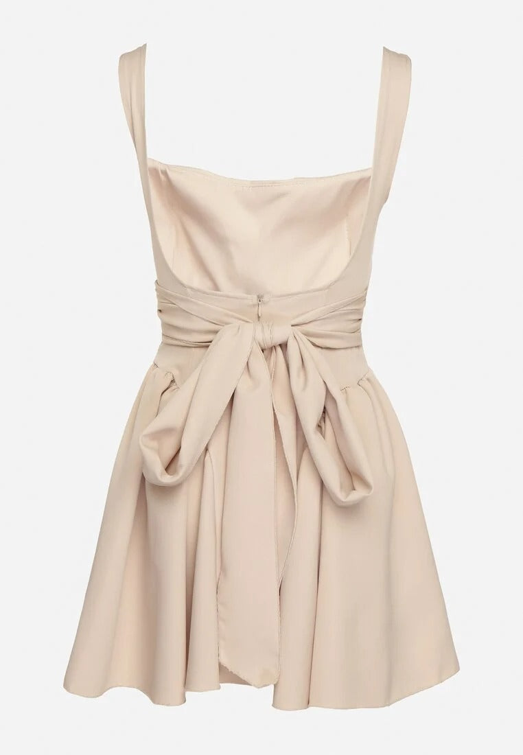 Sleeveless square neck mini dress